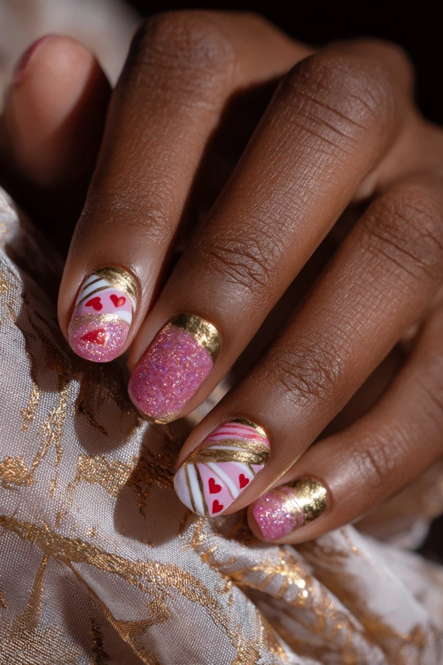Valentine Hearts Nails Inspiration