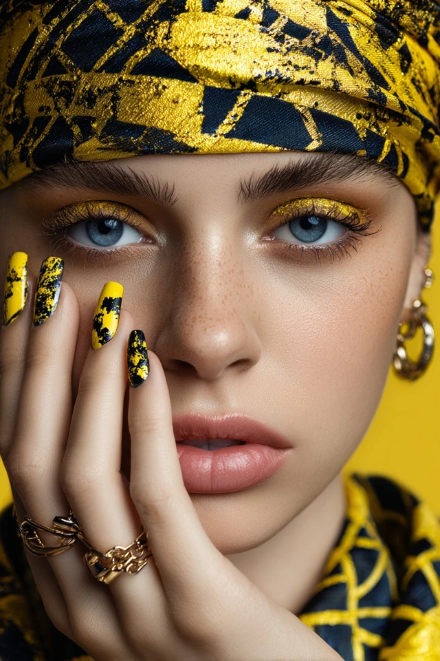 Quilt Pattern Nails Inspiration