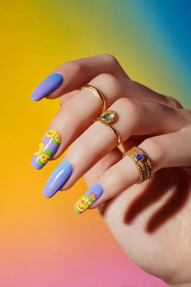 Bold Marge Simpson Nails