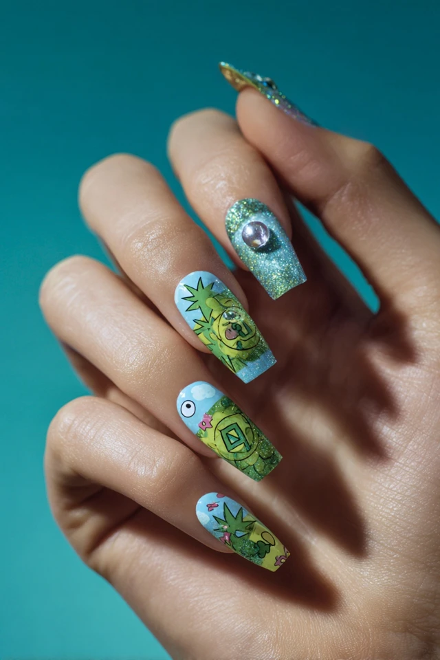 Whimsical Morty Smith Nails