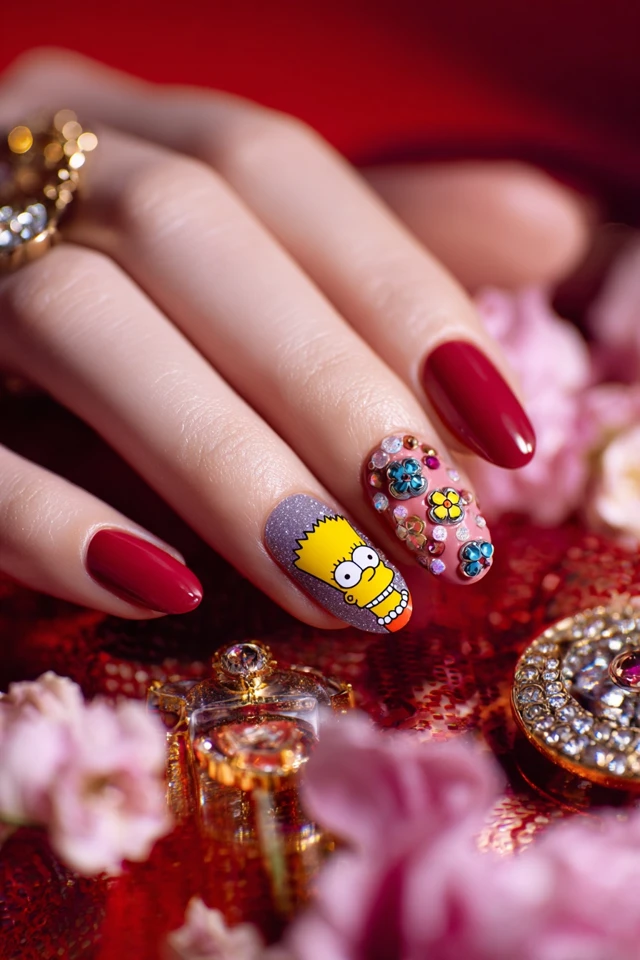 Radiant Lisa Simpson Nails