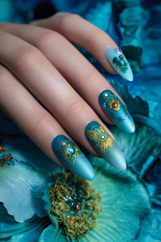Vivid Aang Nails