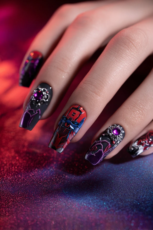 Infinite Optimus Prime Nails