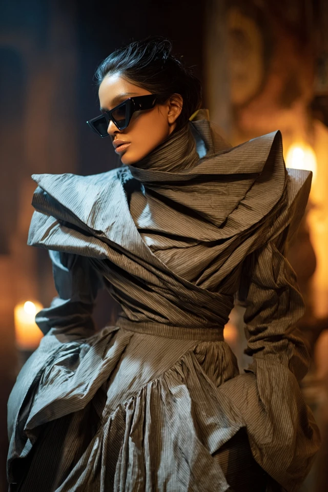 Mystic Cloudburst Gabardine Evening Ensemble - photo 2