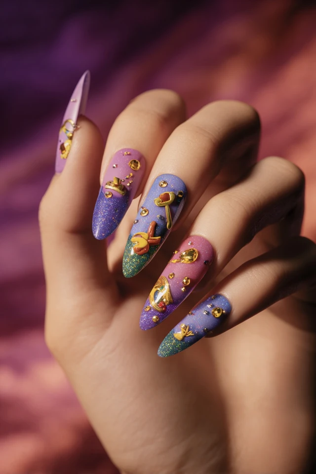 Cosmic Eeyore Nails