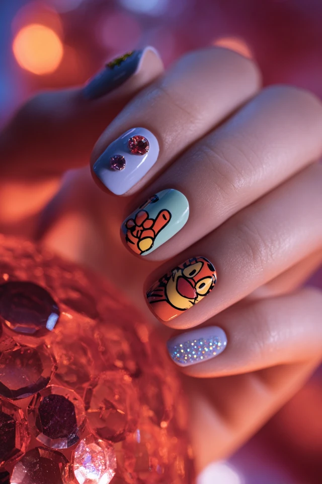 Retro Tigger Nails