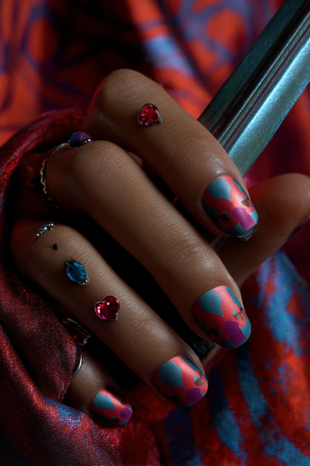 Retro Darth Maul Nails