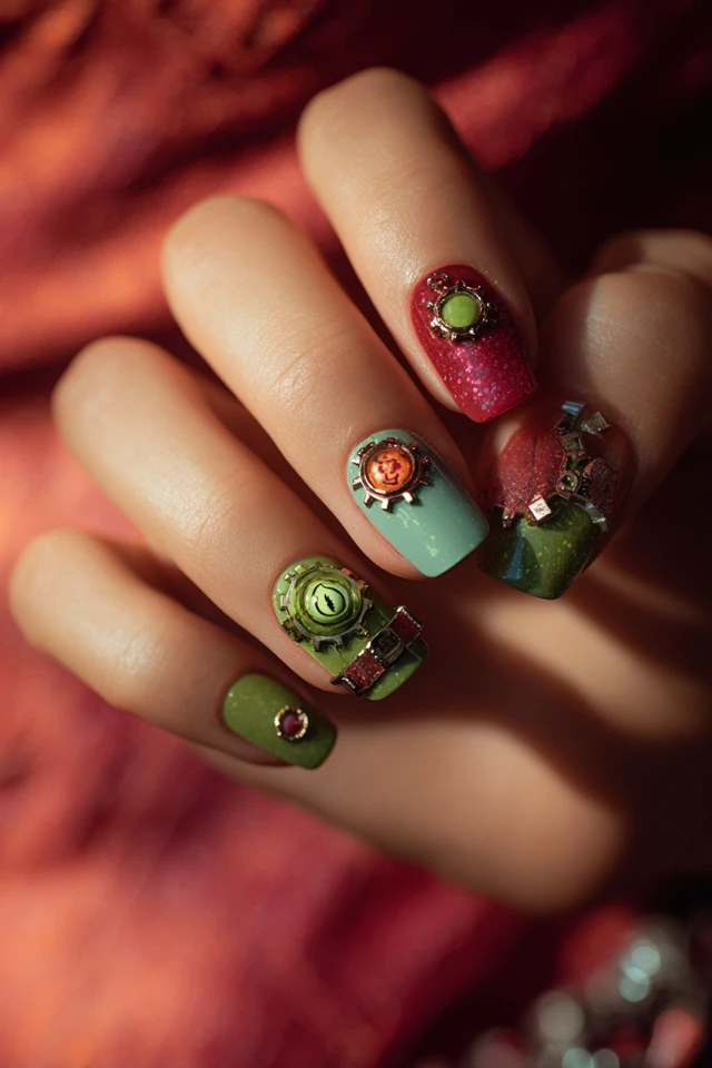 Luxe Mike Wazowski Nails