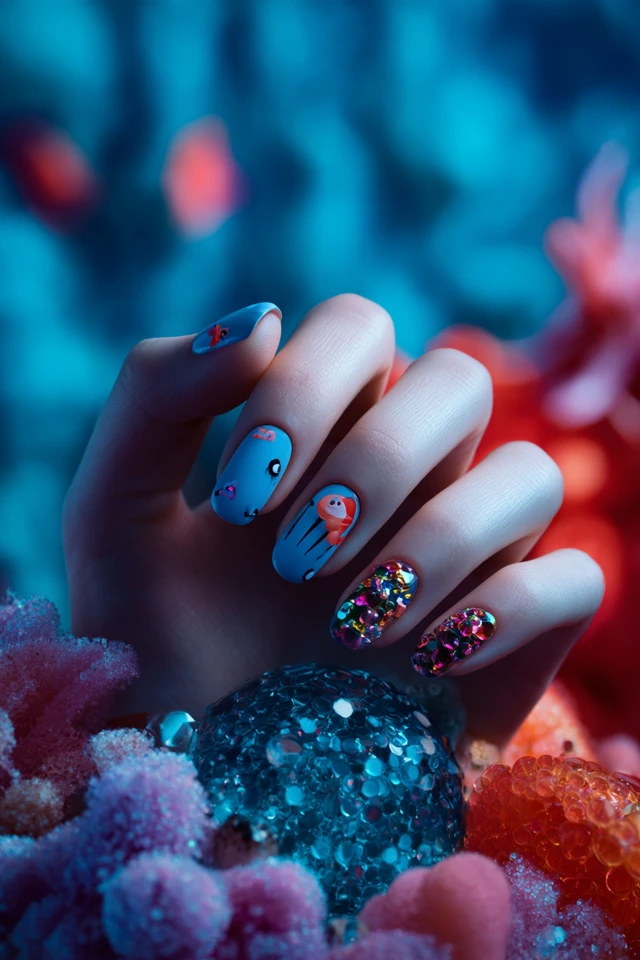 Whimsical Sulley Nails