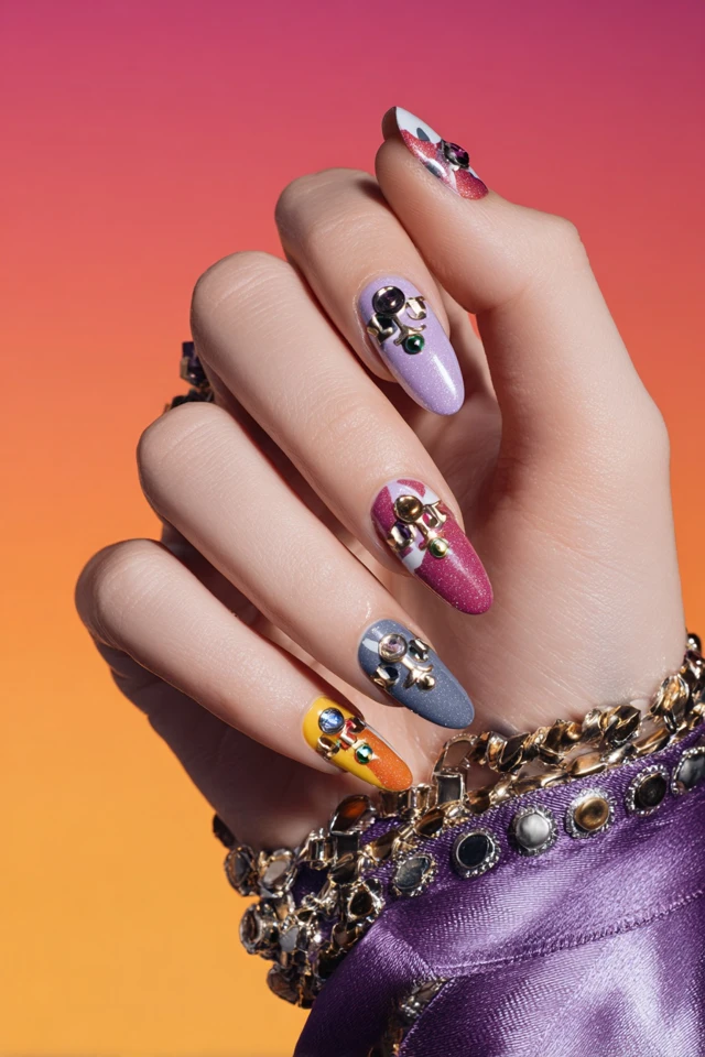 Cosmic Lara Croft Nails