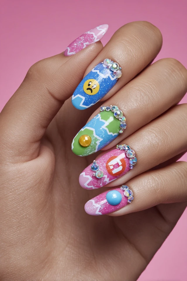 Kawaii Scooby-Doo Nails