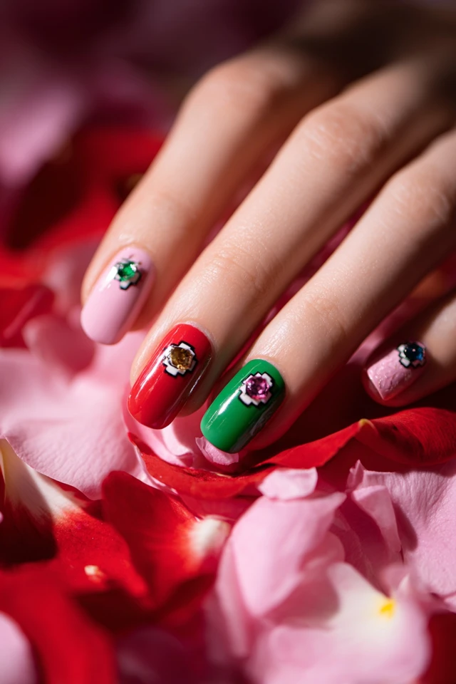 Retro Luigi Nails