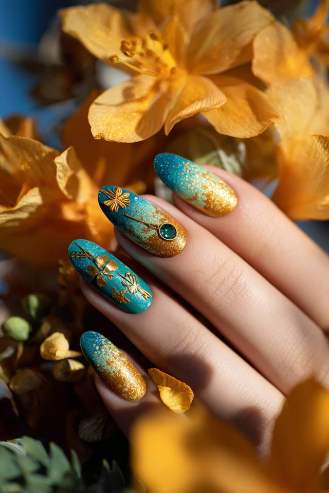 Vivid Hermione Granger Nails