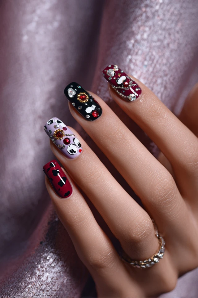 Bold Cruella de Vil Nails