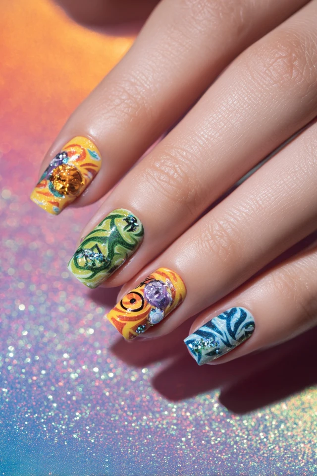 Mythic Naruto Uzumaki Nails