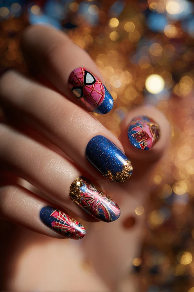 Radiant Spider-Man Nails