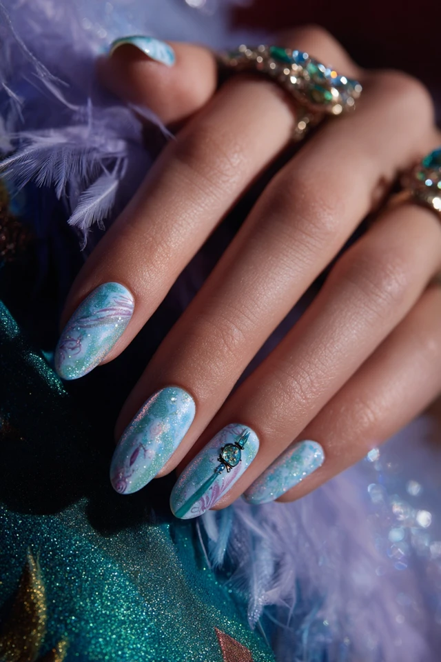 Bold Elsa Nails