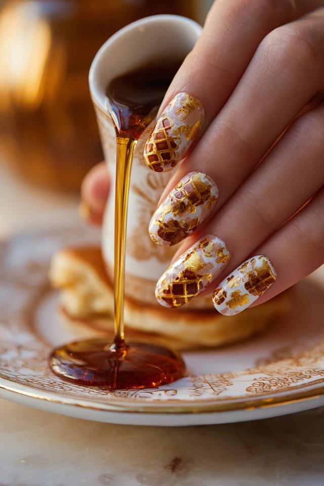 Waffle Bear Nails Extravaganza