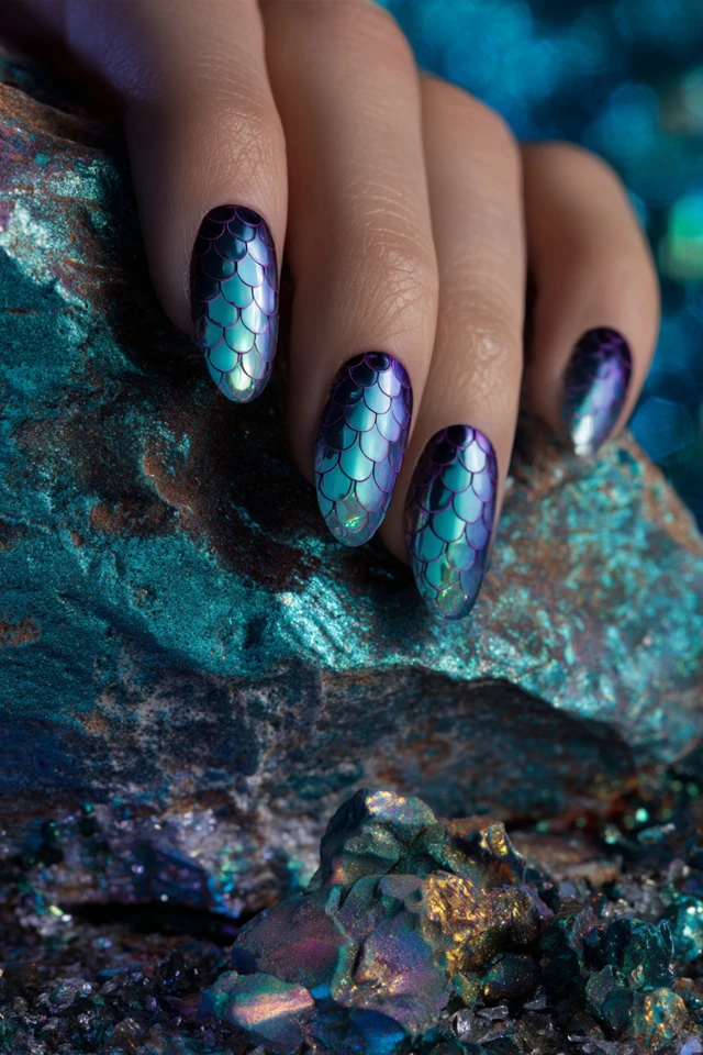 Mermaid Tail Nails Extravaganza