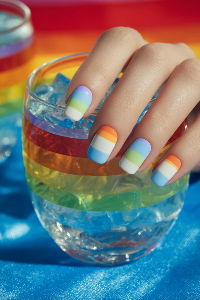 Rainbow Parfait Nails Extravaganza