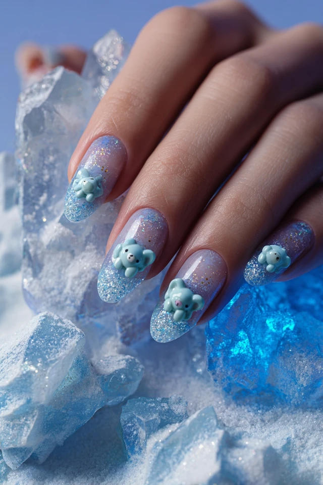 Frosted Koala Nails Extravaganza