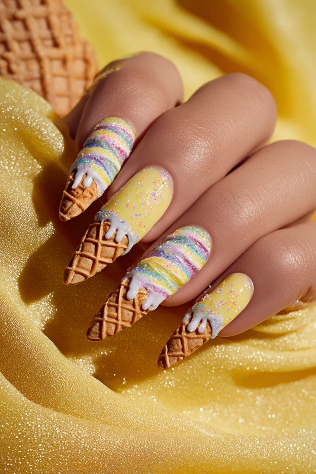 Ice Cream Sundae Nails Extravaganza