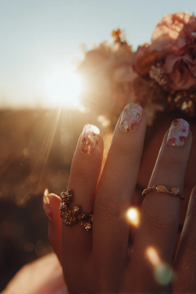 Flower Crown Nails Extravaganza