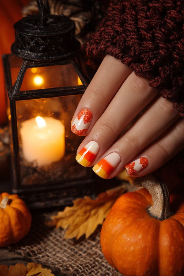 Candy Corn Cute Nails Extravaganza