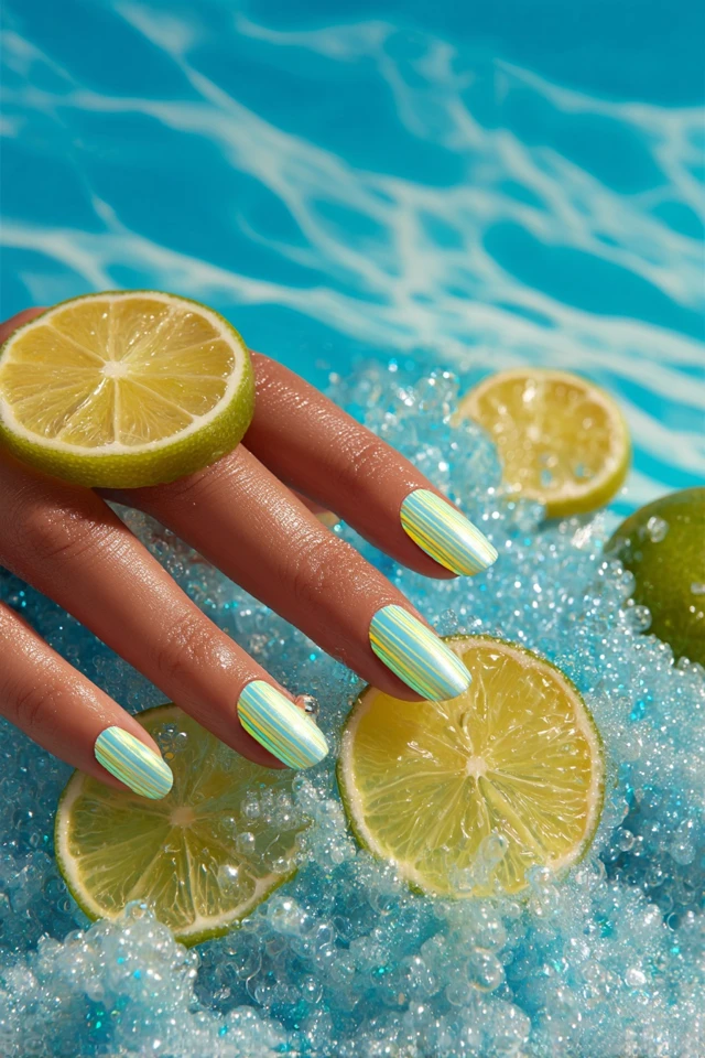 Mojito Summer Symphony Nails