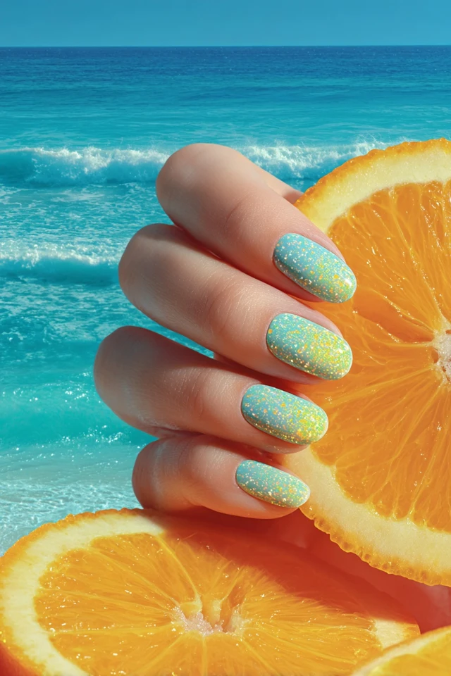 Citrus Summer Palette Nails