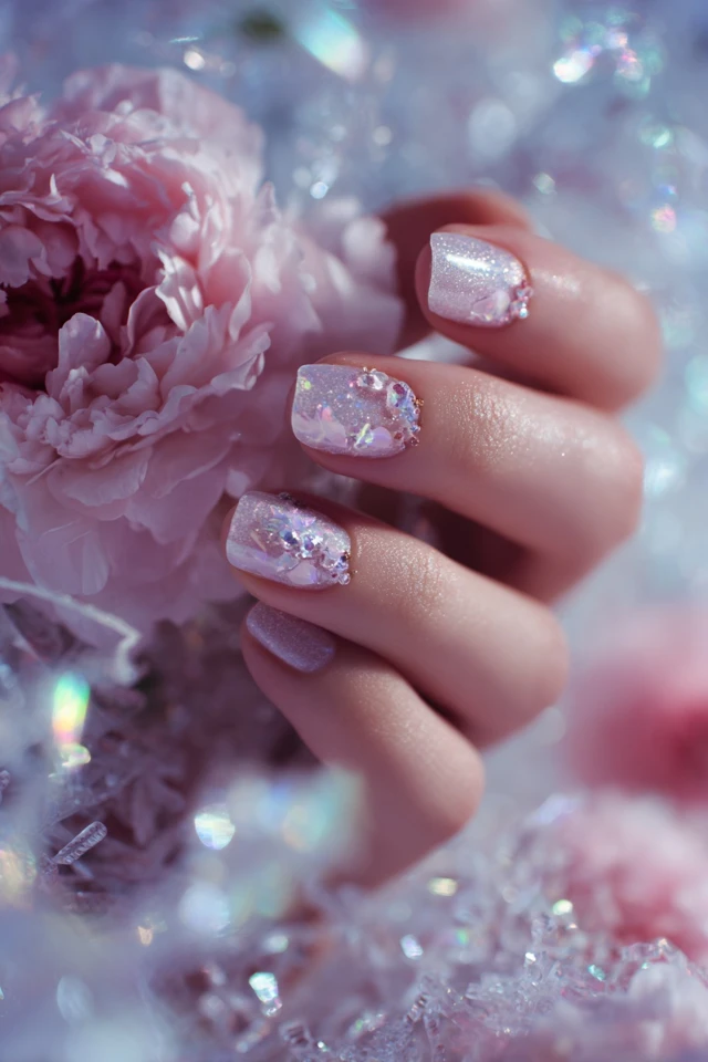 Crystal Winter Symphony Nails
