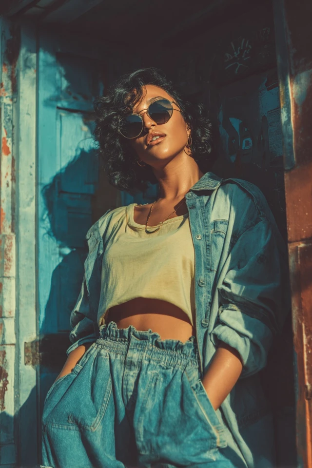 Vintage Denim Cargo Pants