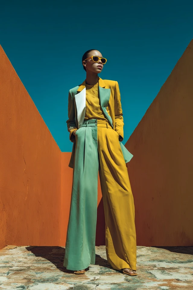 Grunge Fall Wide‑Leg Pants