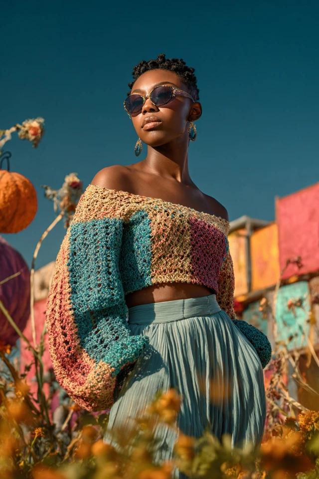 Chic Tulle Crochet Tops