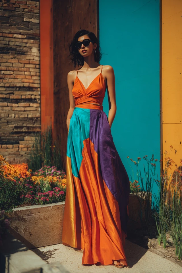 Edgy Festival Satin Skirts