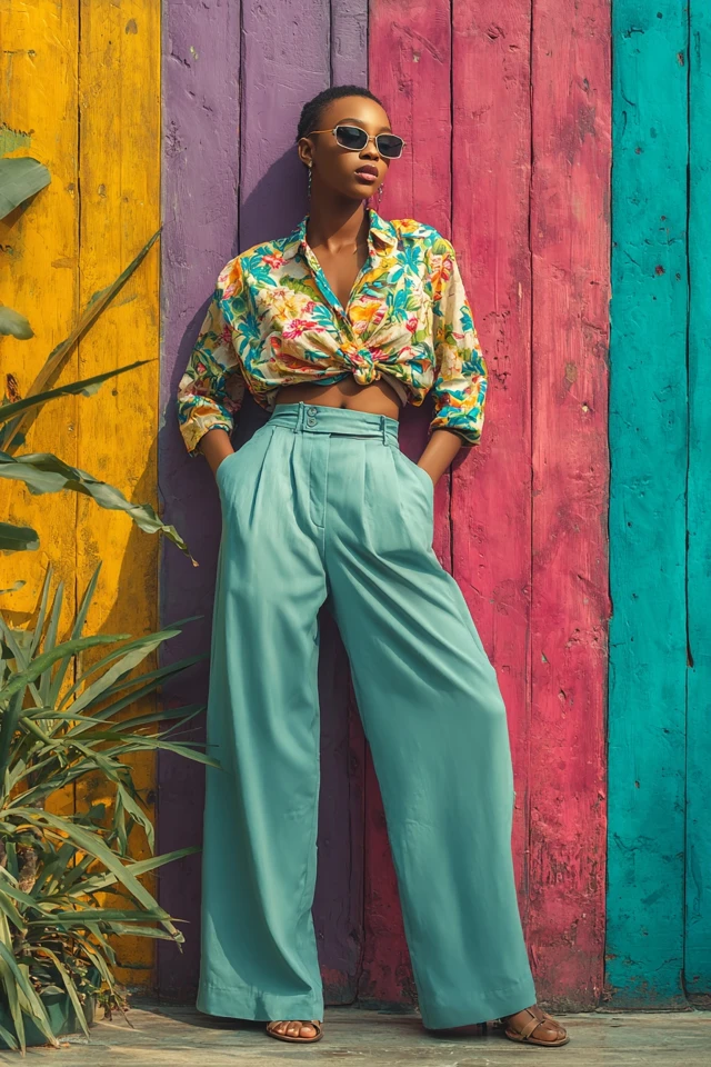 Stylish Summer Wide‑Leg Pants