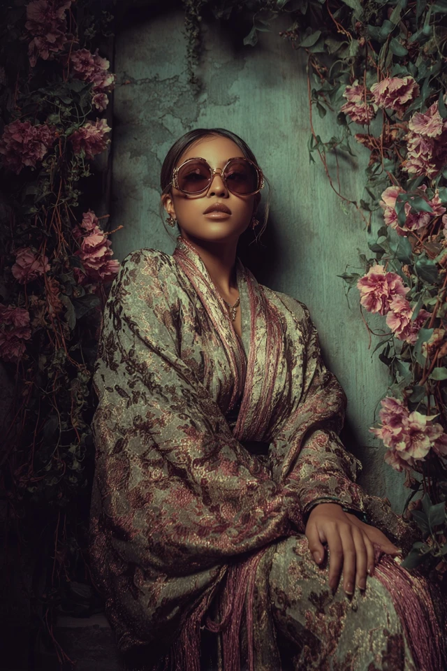 Whimsical Hibiscus Brocade Wardrobe Edit - photo 3