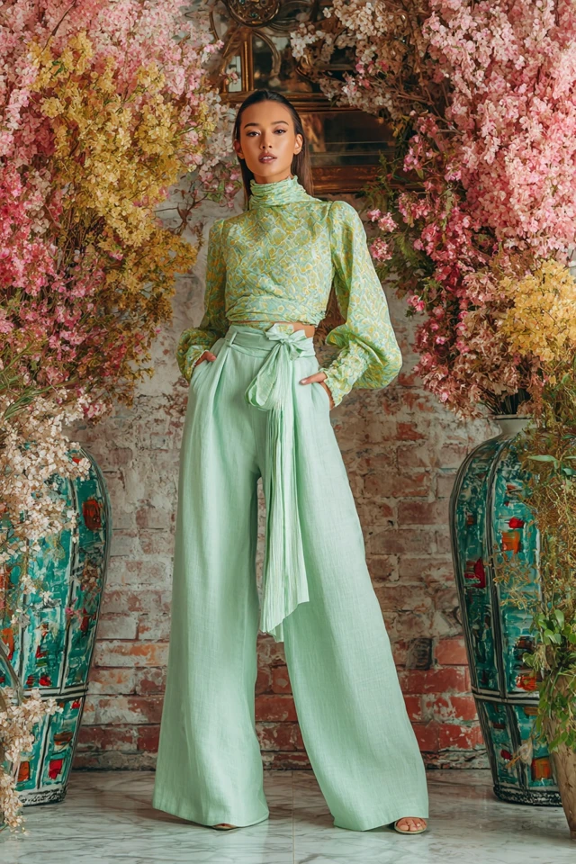 Essentials Glam Linen Pants Occasionwear - photo 3