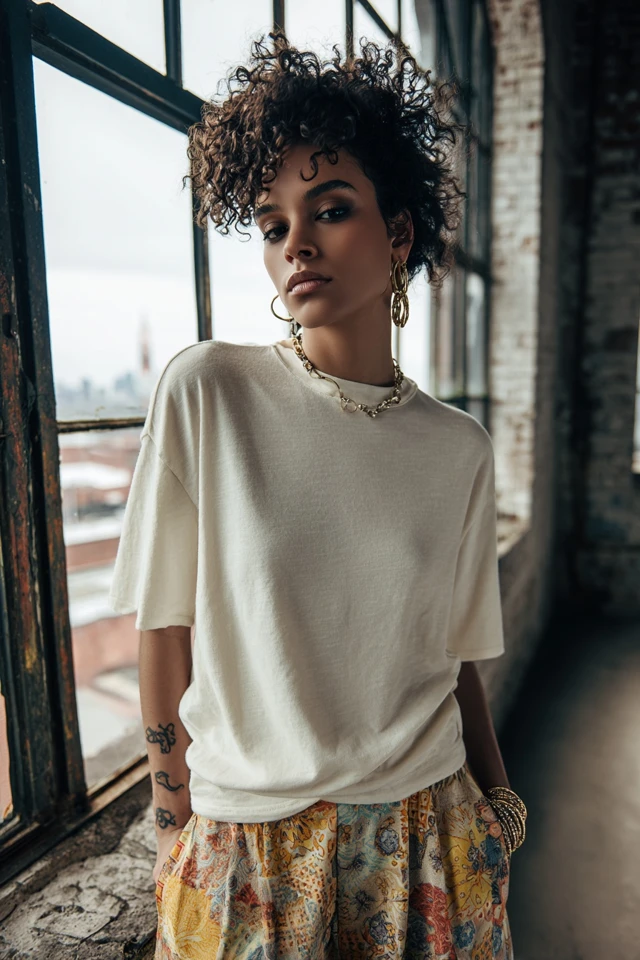 Effortless Bold White Tee Seasonal Trends - photo 2