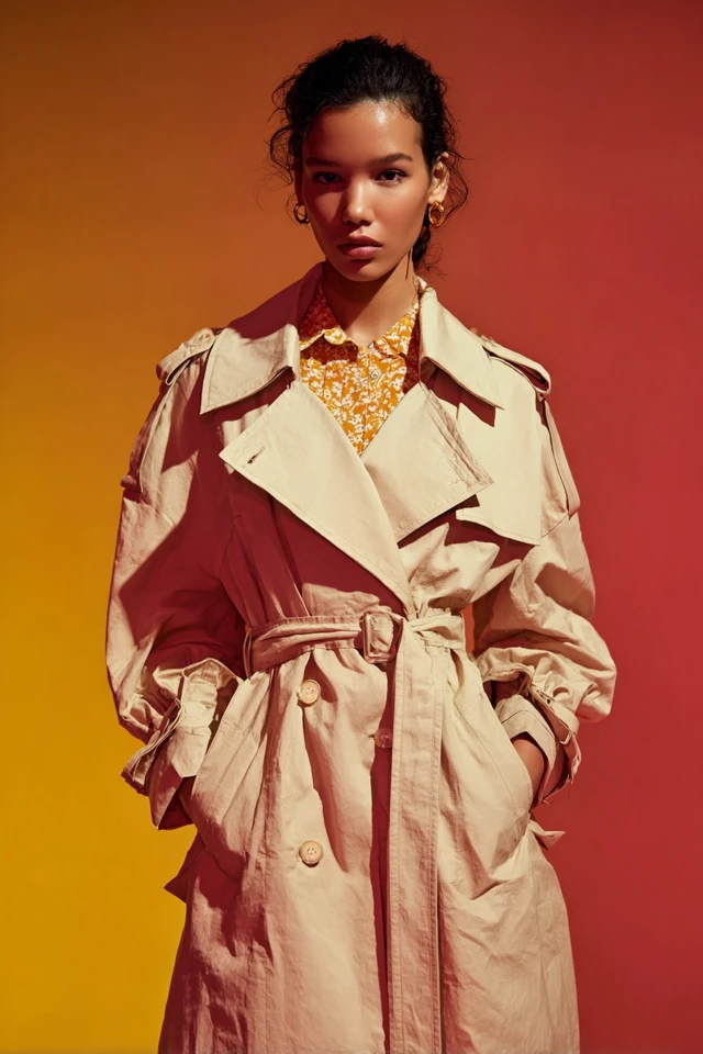 Basics Cottagecore Trench Coat Style and Fit - photo 2