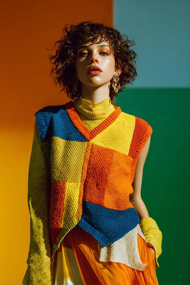 Bold Sweater Vest Layering - photo 2