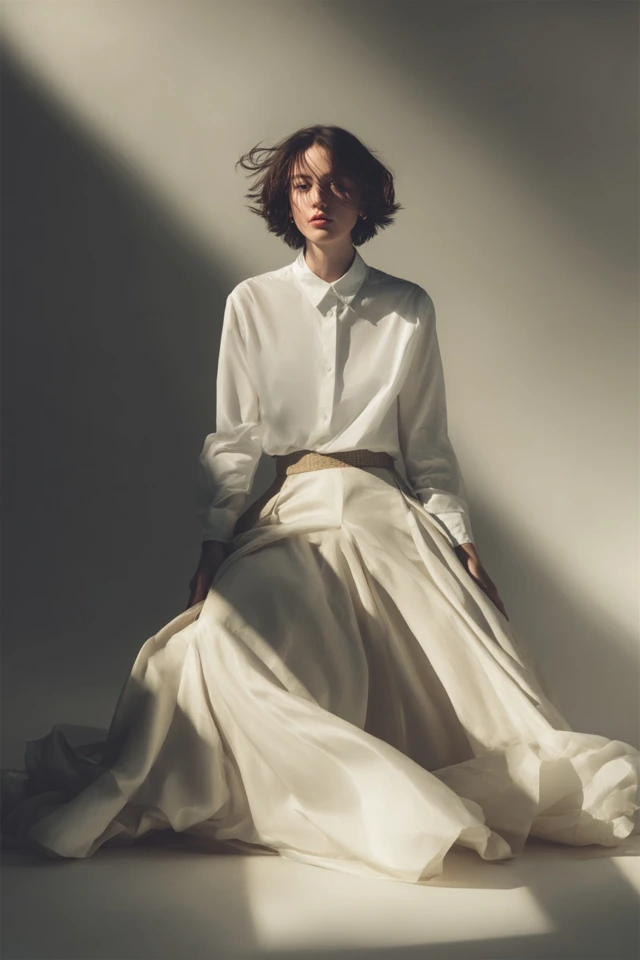 Elegant Satin Skirt Curated - photo 2