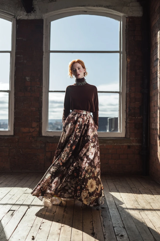 Edit Elegant Midi Skirt Fabric Focus - photo 2