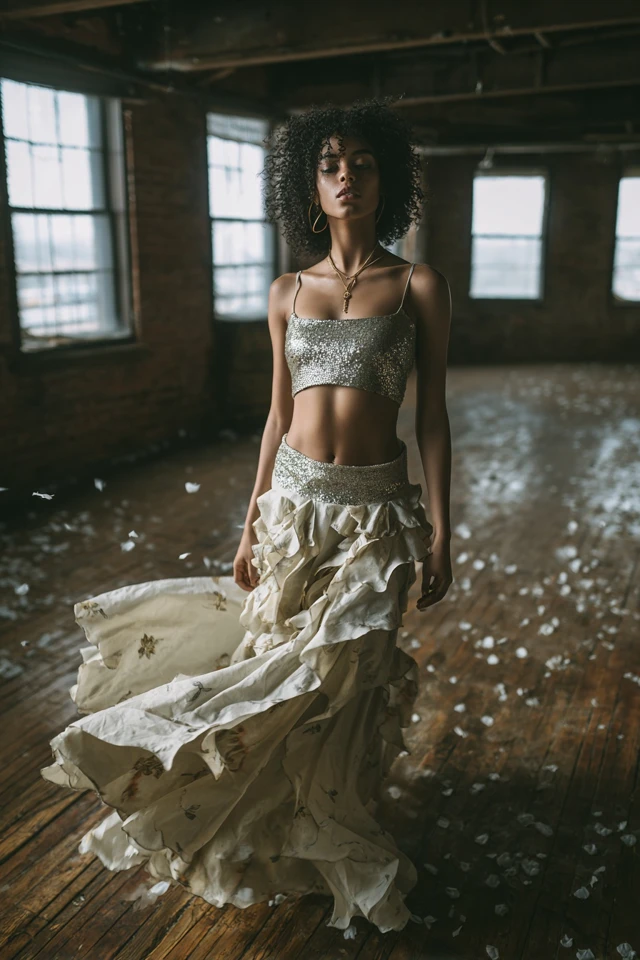 Lookbook Cottagecore Sequin Top Outfit Ideas - photo 2