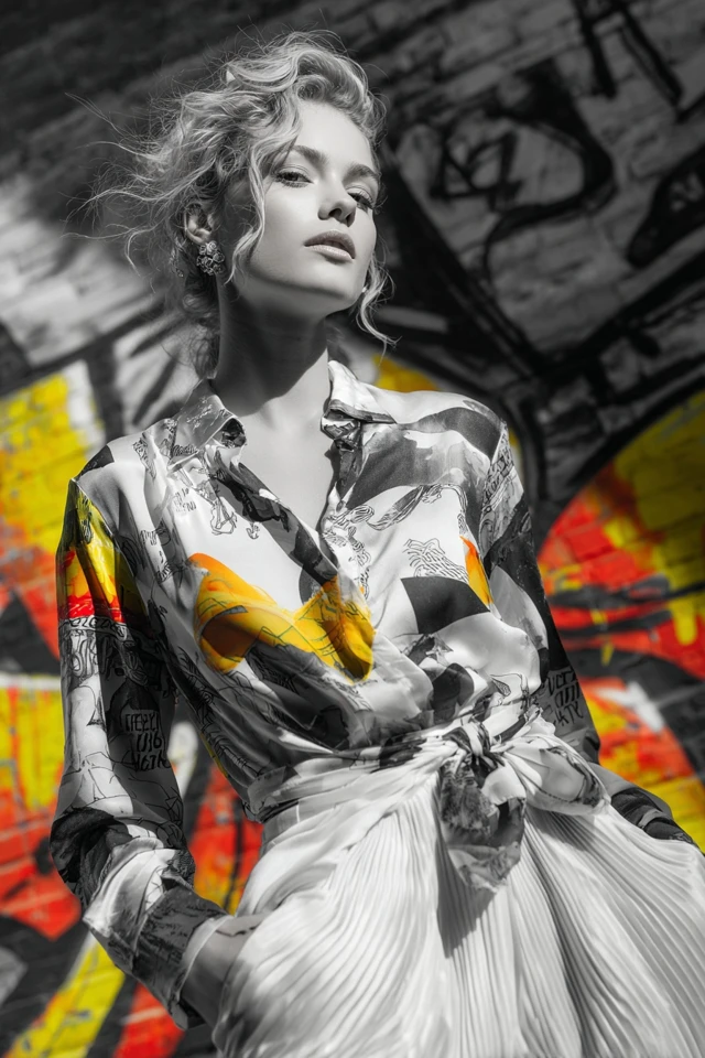 Essentials Street Style Silk Blouse Style and Fit - photo 2