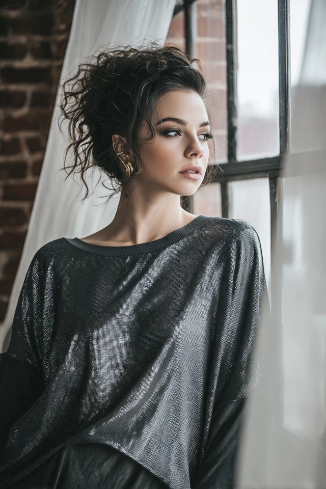 Cozy Sequin Top Effortless - photo 2