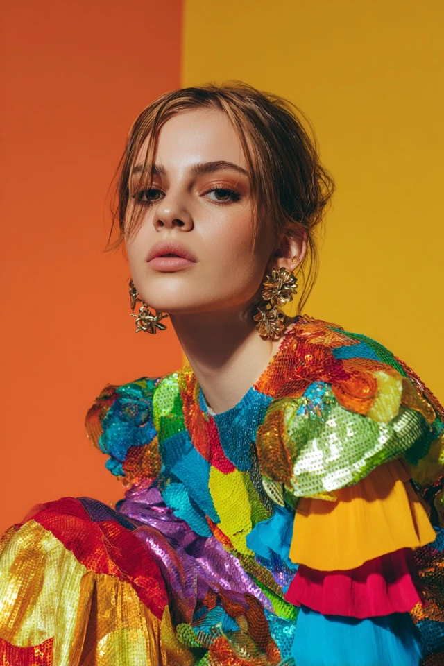 Colorful Sequin Top Curated