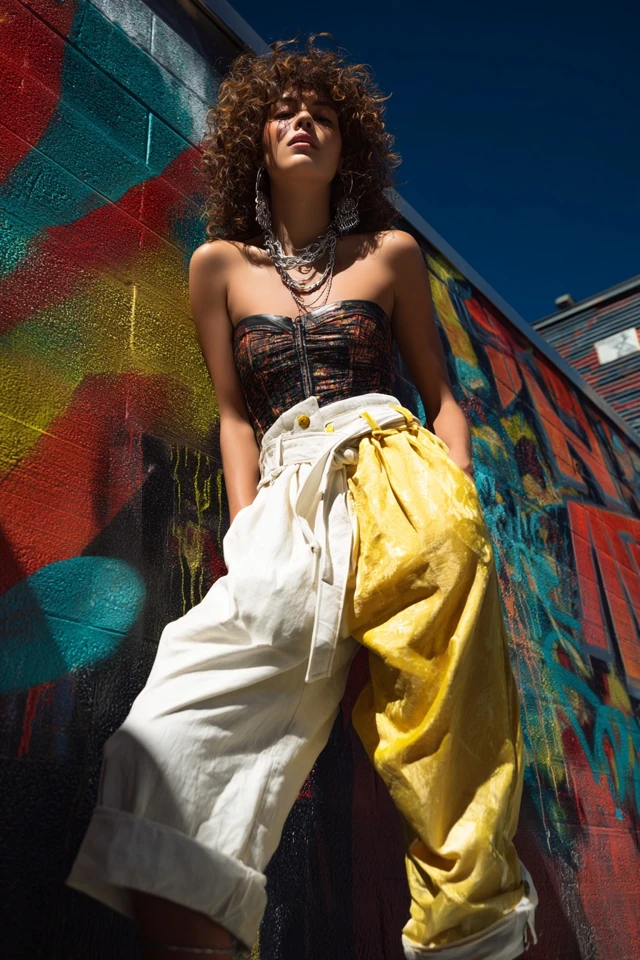 Edit Sporty Corset Top Fabric Focus - photo 2