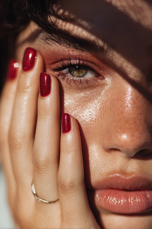 Red Whisper Nails