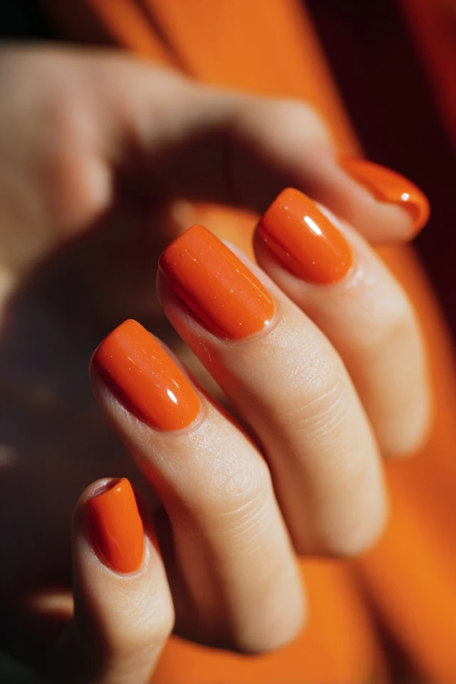 Orange Pulse Nails - photo 2